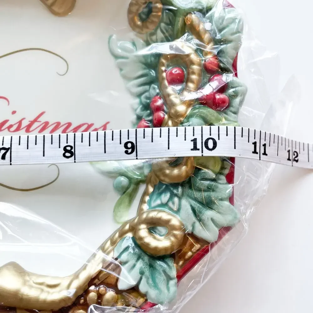 NEW Fitz and Floyd Christmas Yuletide Holiday Appetizer or Cookie Tray
